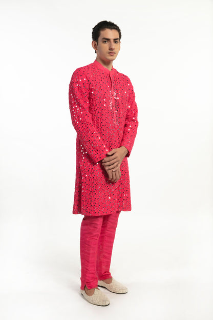 RANI PINK EMBELLISHED KURTA