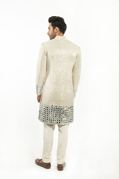 IVORY EMBELLISHED SHERWANI SET