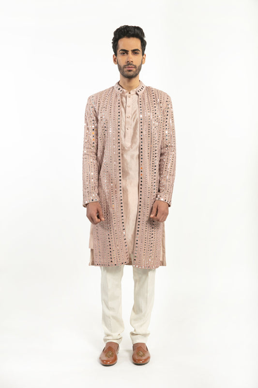 LILAC EMBELLISHED SHERWANI SET