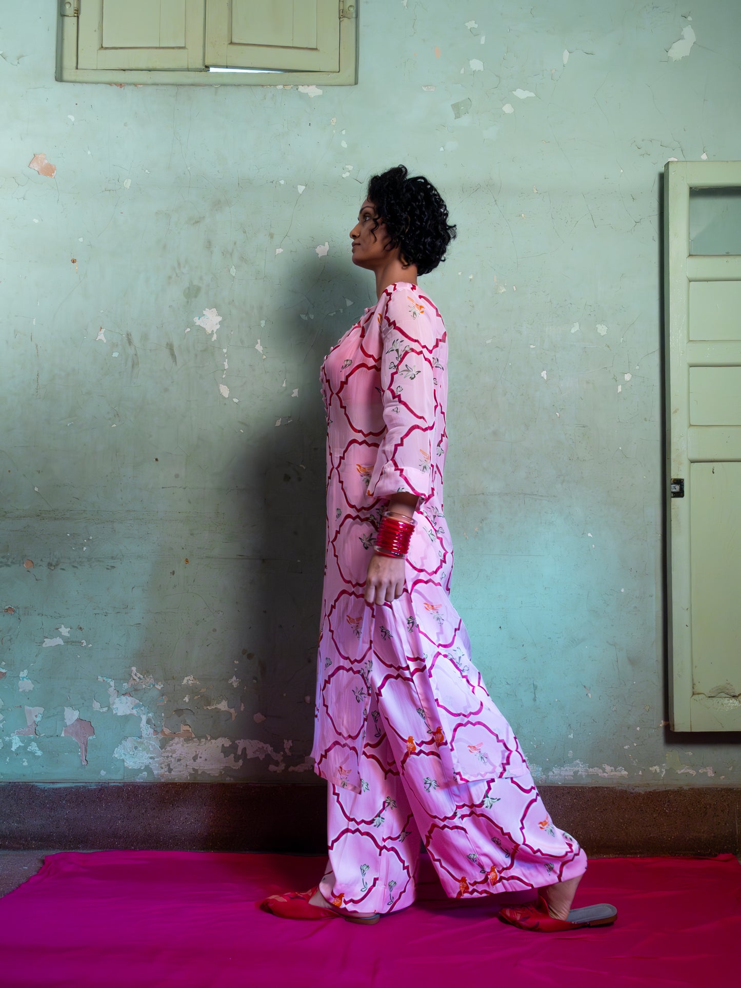 SALTY PINK KURTA SET