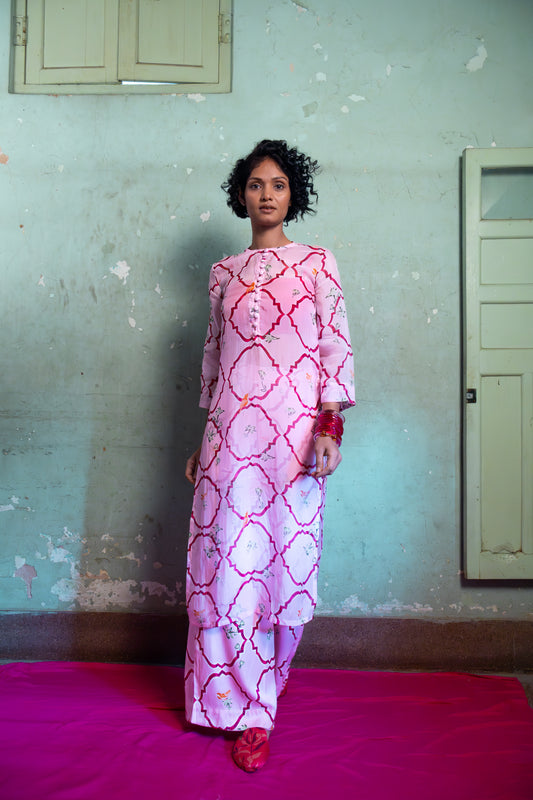 SALTY PINK KURTA SET