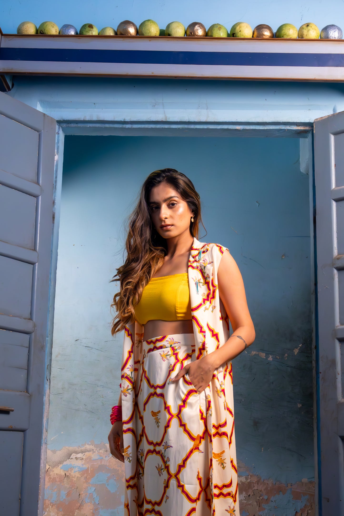 MILK YELLOW KURTA SET