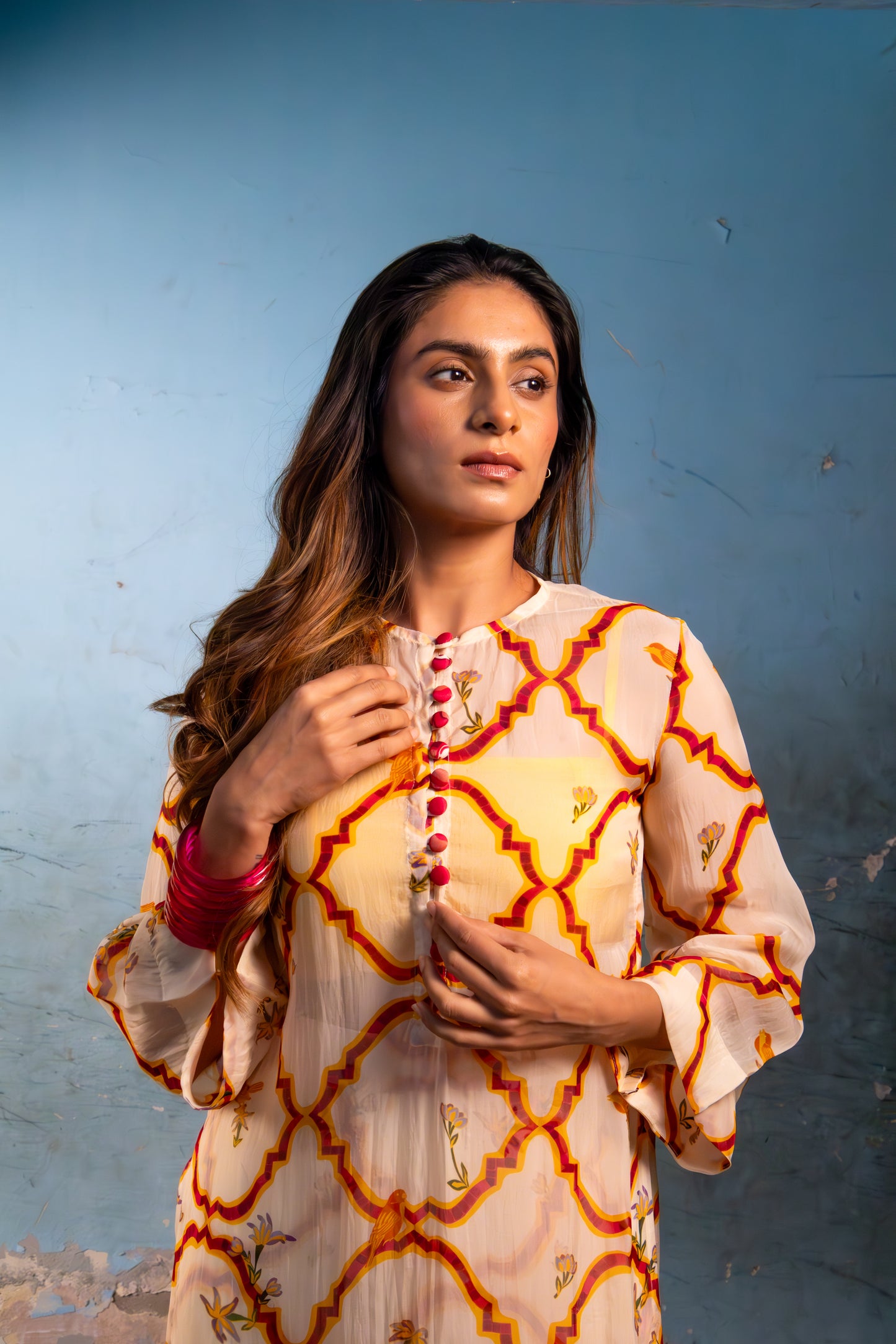 MILK YELLOW KURTA SET