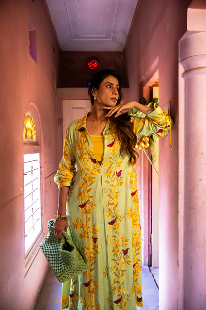 MATCHA GREEN KURTA SET
