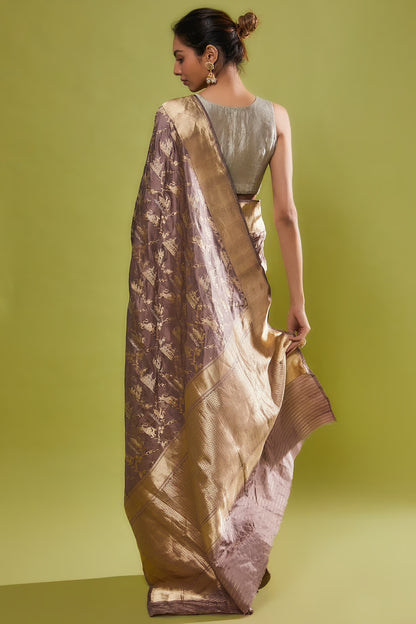 LILAC KATAN SILK SAREE