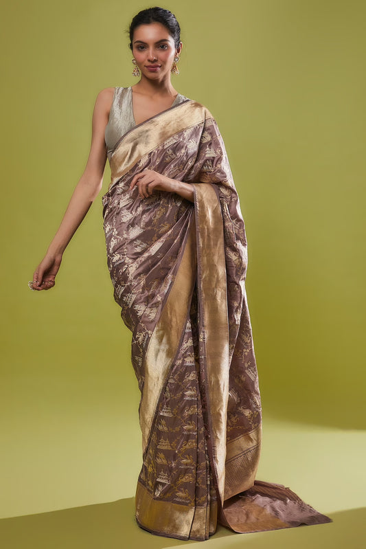 LILAC KATAN SILK SAREE