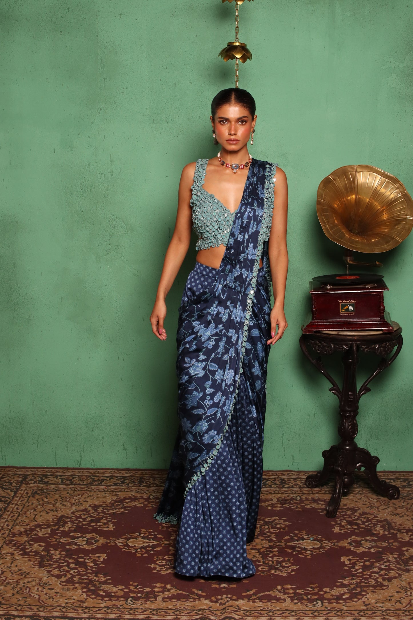 MIRROR CHIC PRINT STYLE SAREE
