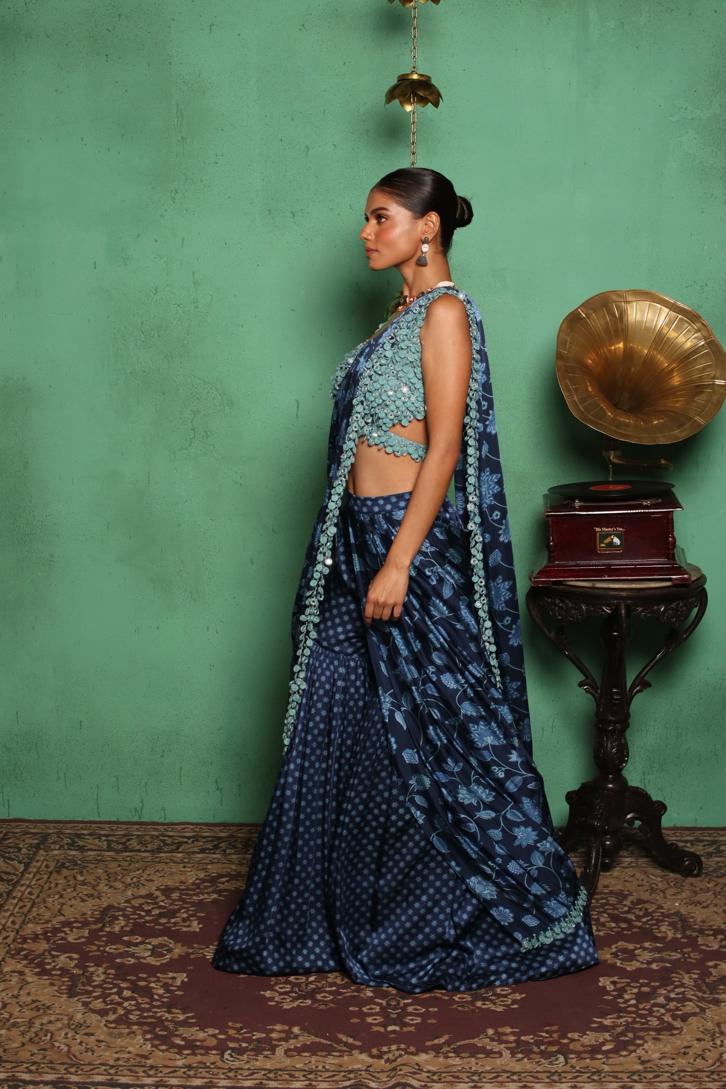 MIRROR CHIC PRINT STYLE SAREE