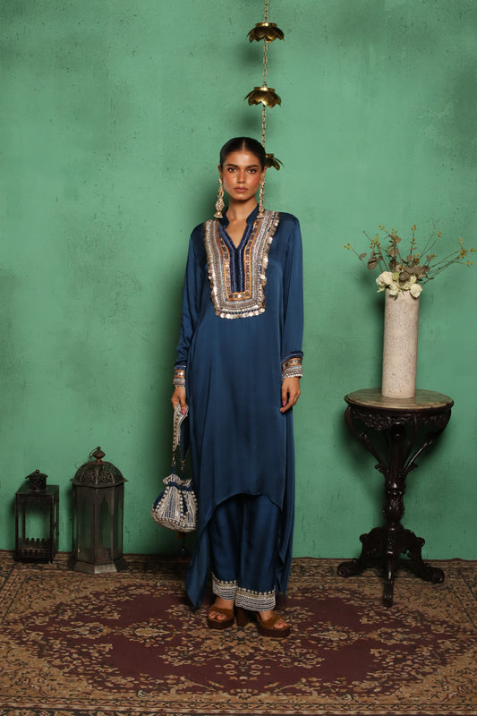 BLUE COIN KURTA