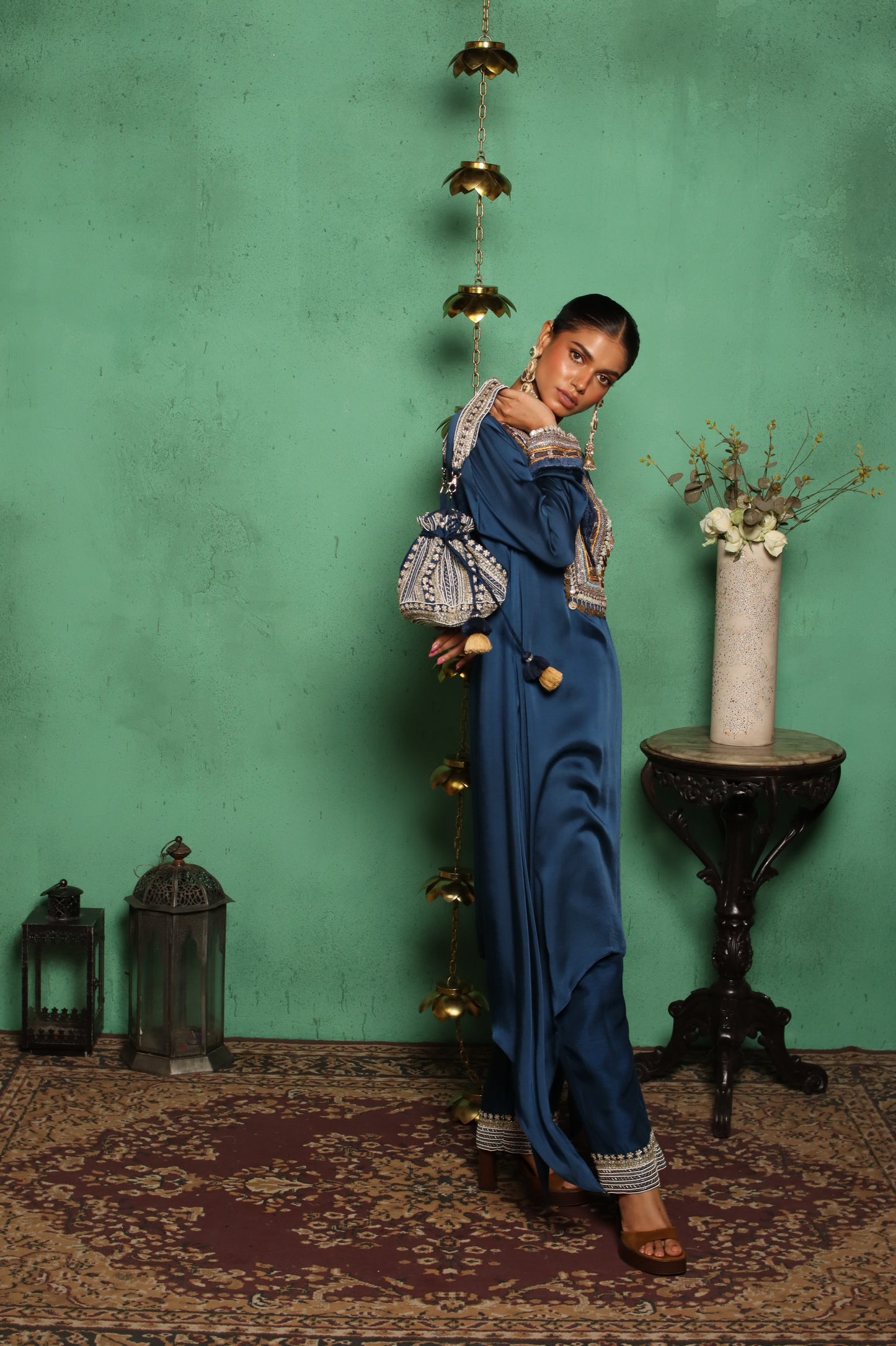 BLUE COIN KURTA