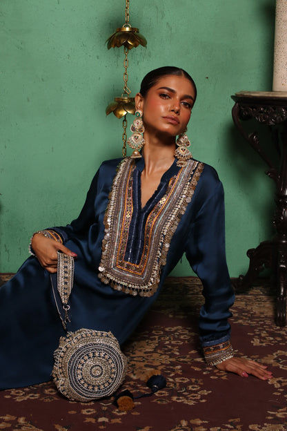 BLUE COIN KURTA