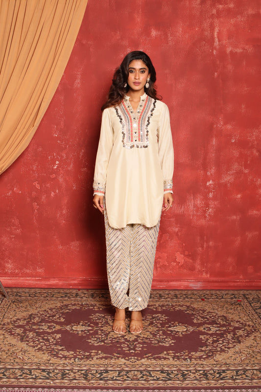 COIN KURTA & GLITTER PANT