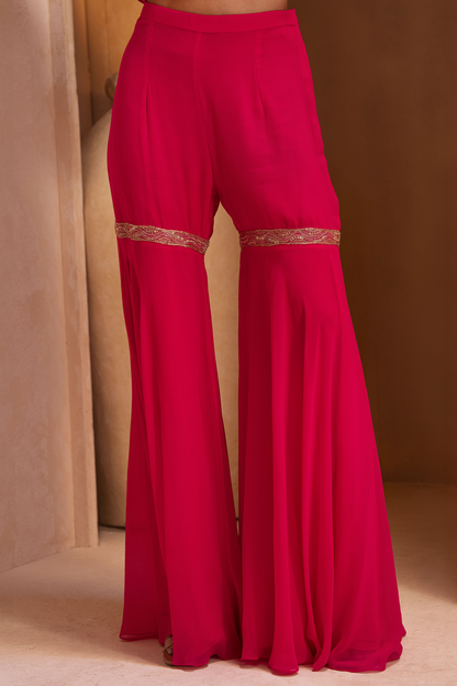 FUCHSIA PINK KURTI SET