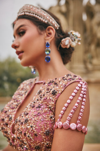 FLAMINGO FLOUNCE LEHENGA SET