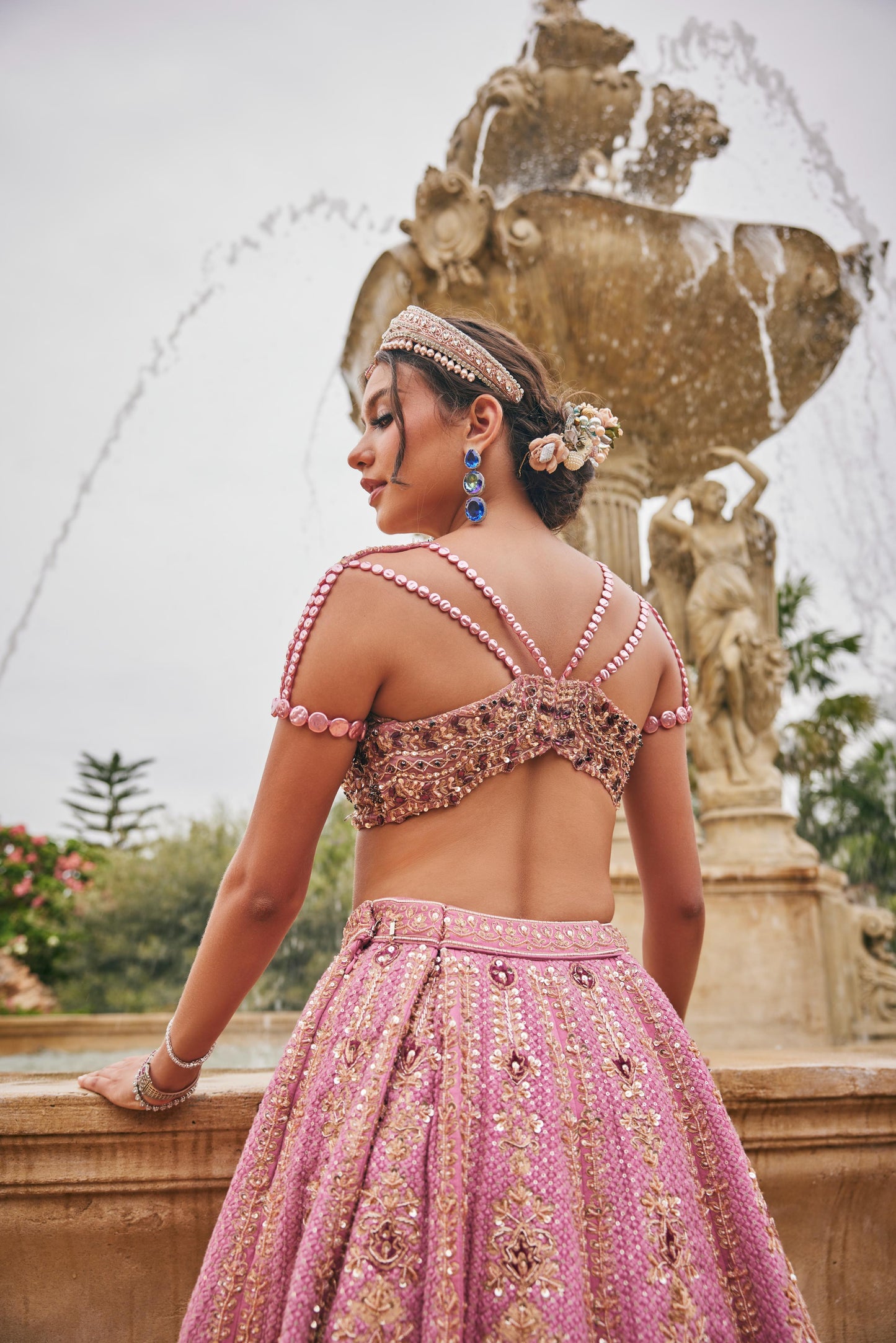 FLAMINGO FLOUNCE LEHENGA SET