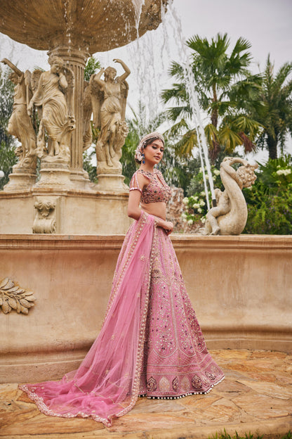 FLAMINGO FLOUNCE LEHENGA SET