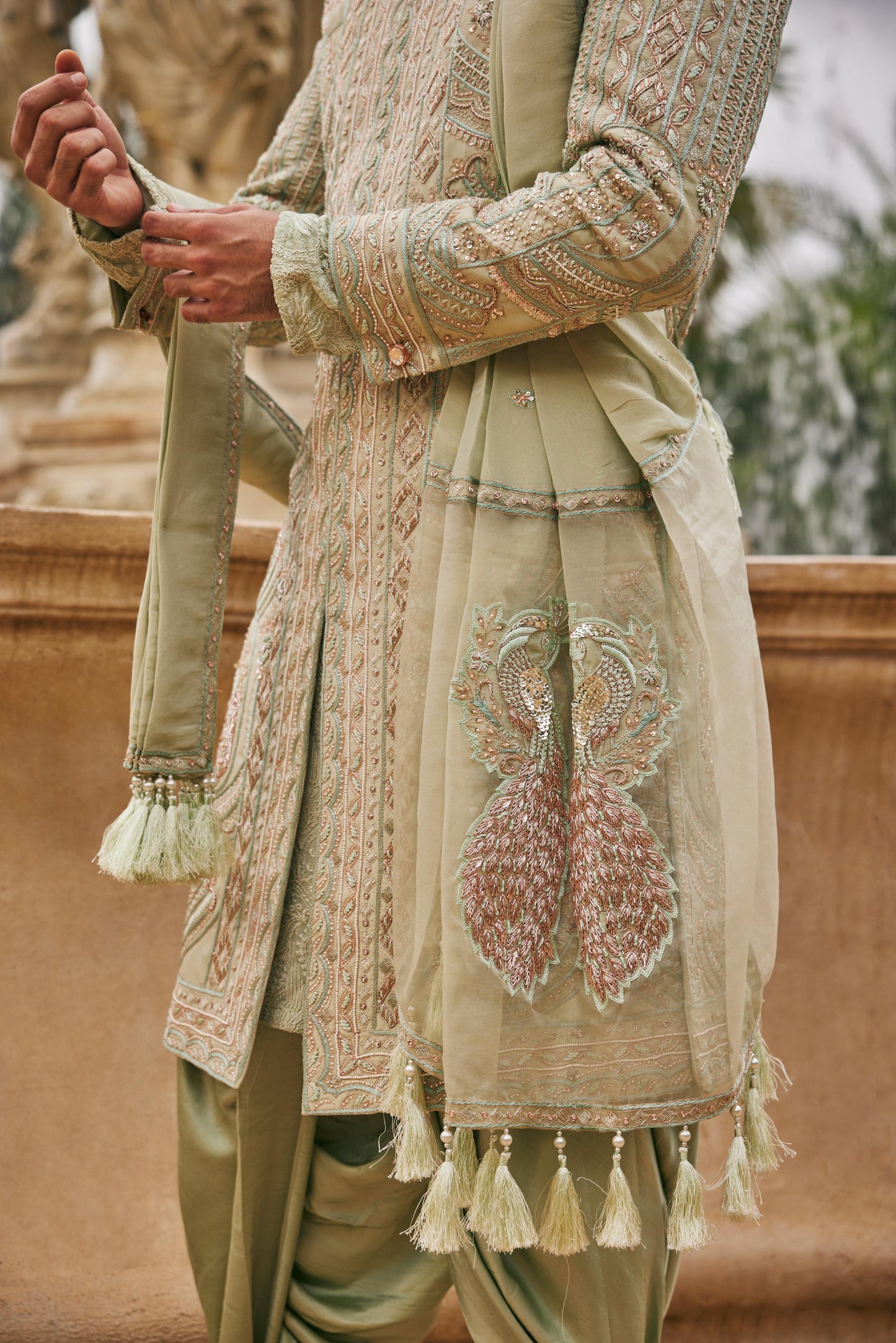 SAGE IN SIAM SHERWANI SET