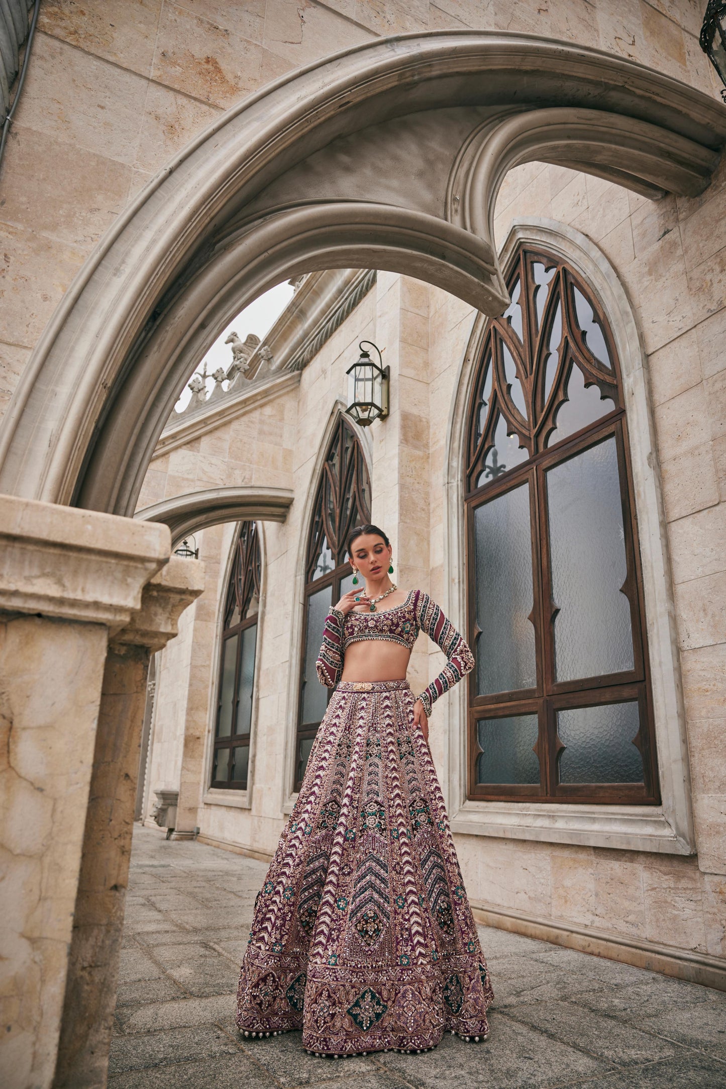 WISPER OF WINE LEHENGA SET