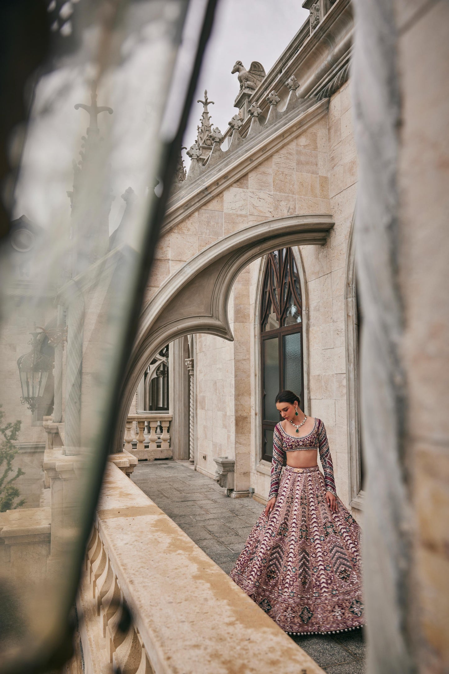 WISPER OF WINE LEHENGA SET