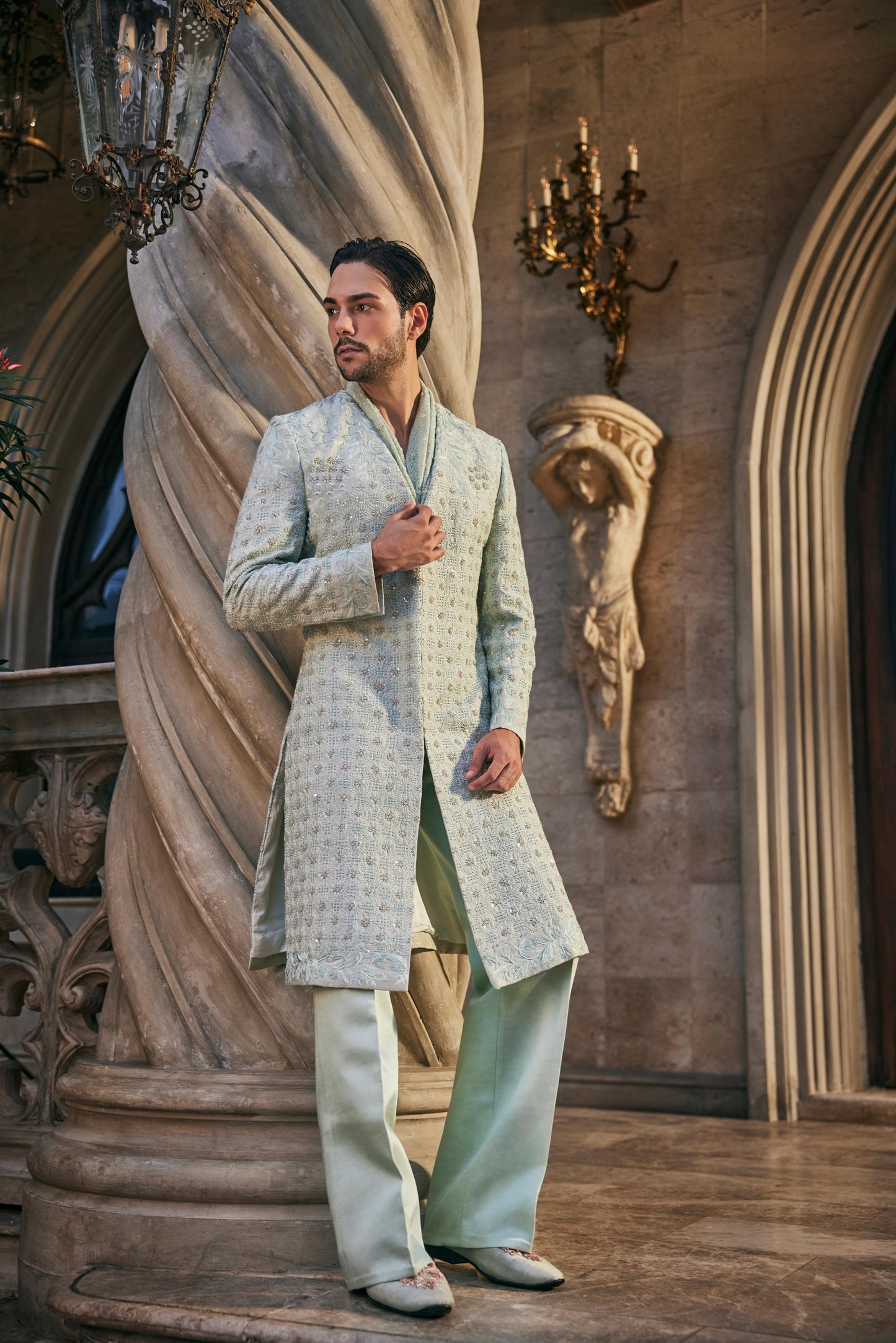 MINT MIRAGE SHERWANI SET