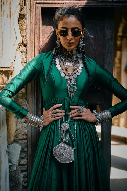 SILK PLAIN ANARKALI