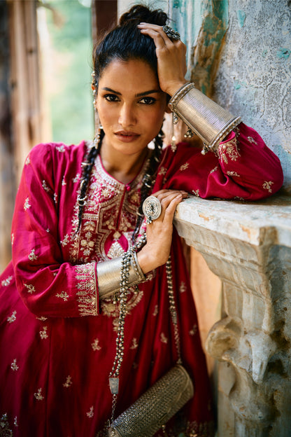 EMBROIDERED TUNIC WITH DUPATTA AND DHOTI