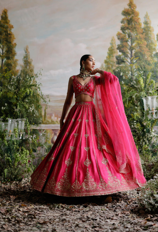 HOT PINK LEHENGA SET