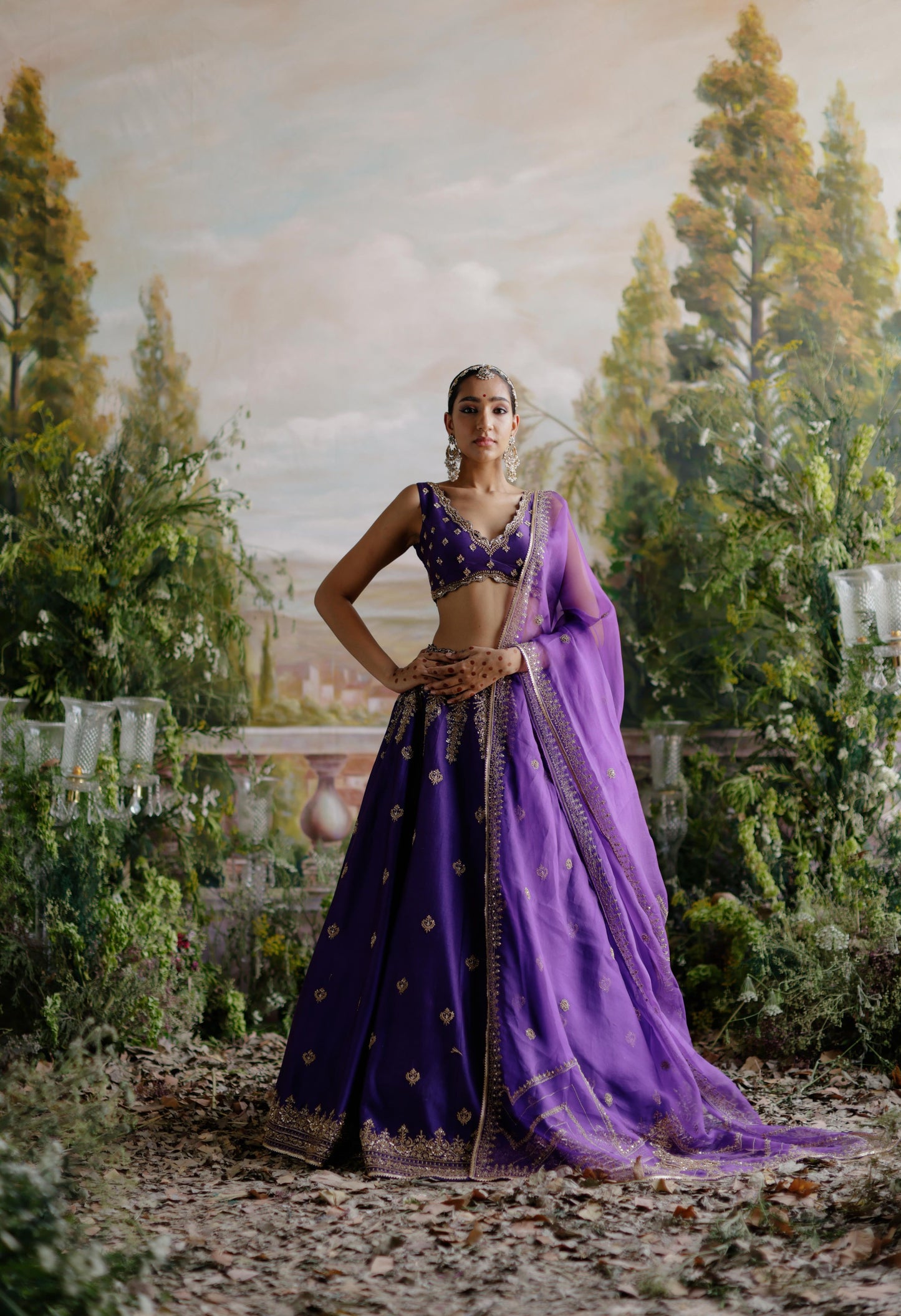 PURPLE LEHENGA SET