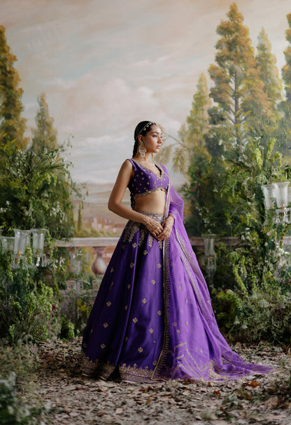 PURPLE LEHENGA SET