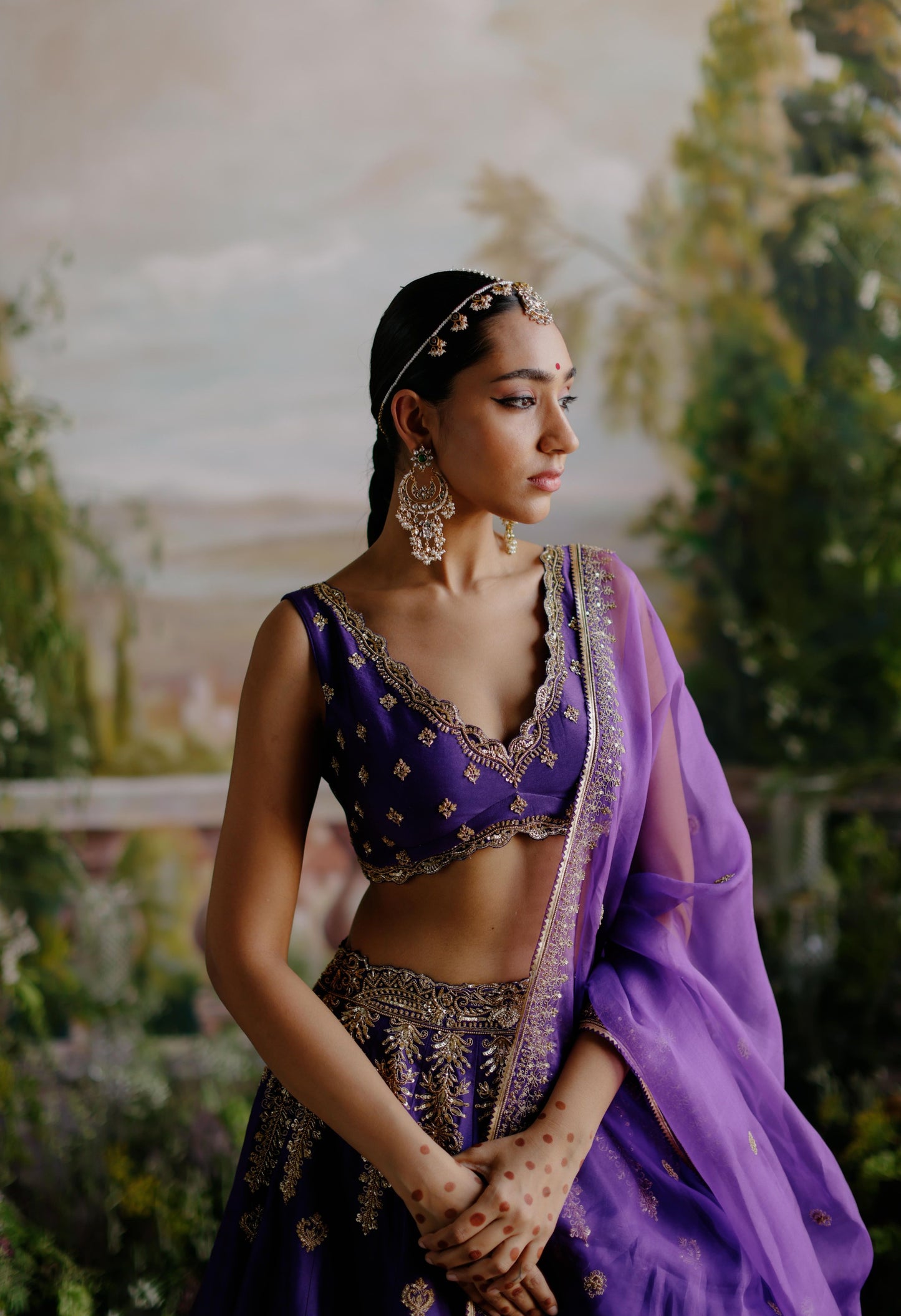 PURPLE LEHENGA SET