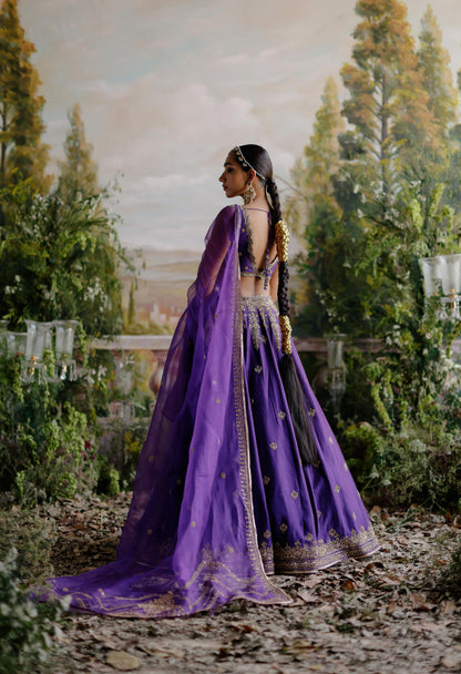 PURPLE LEHENGA SET