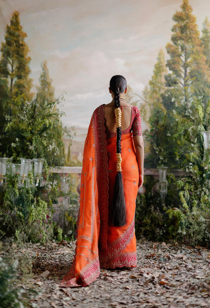 ORANGE SAREE SET