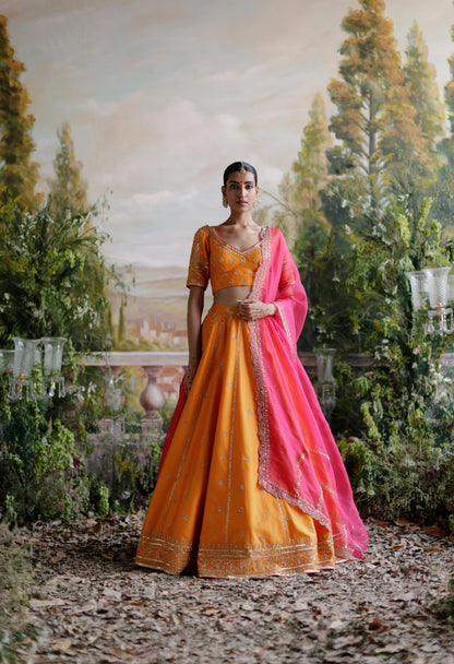 ORANGE LEHENGA SET