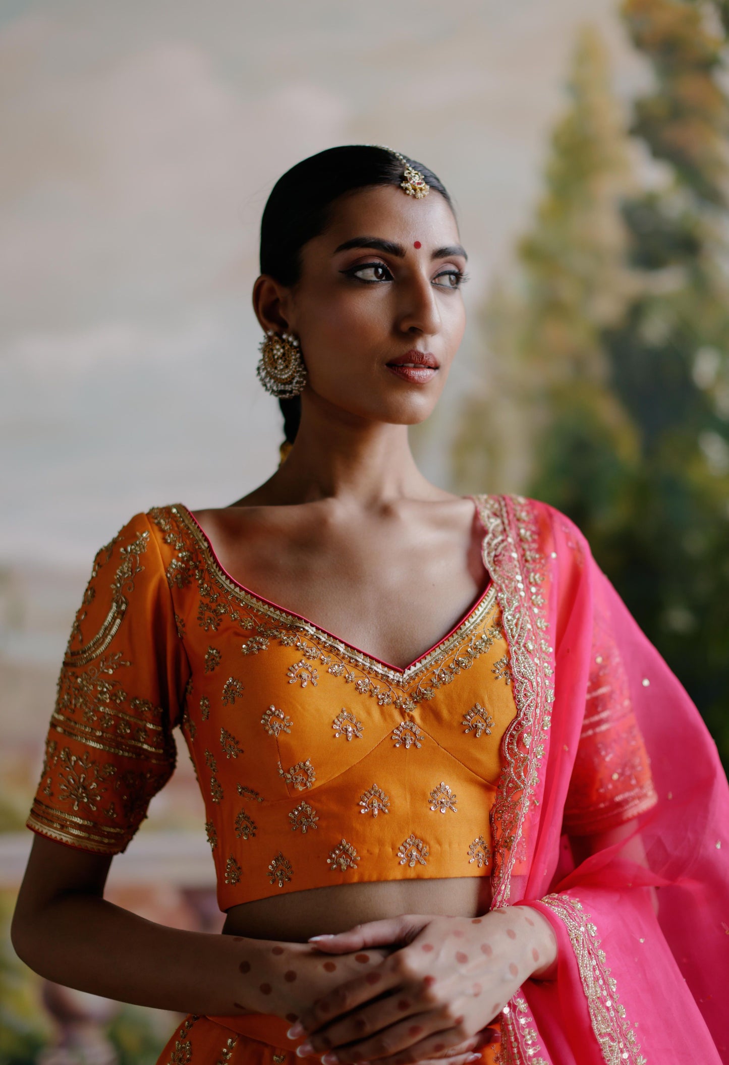 ORANGE LEHENGA SET