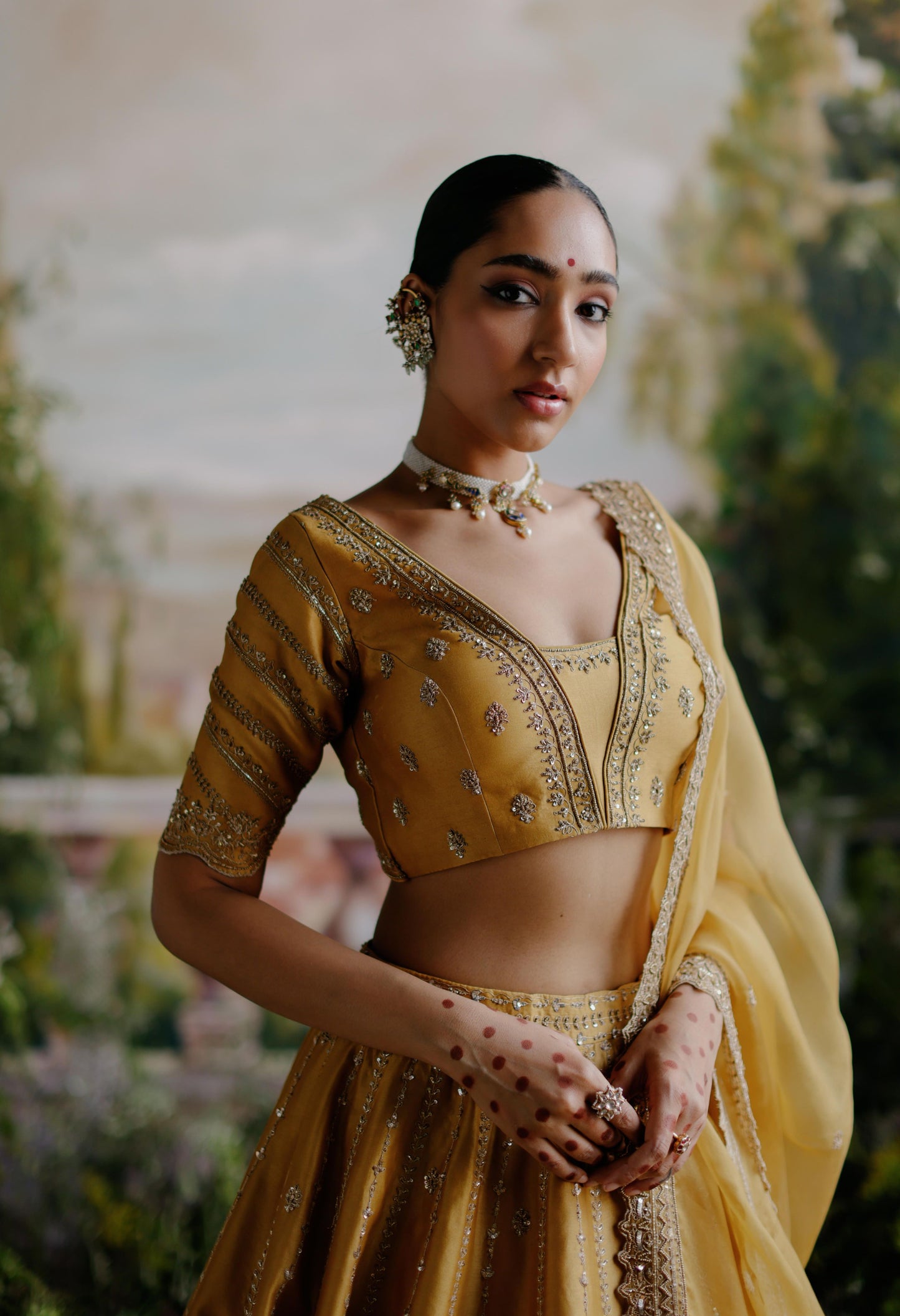 TUSCANY MUSTARD LEHENGA SET