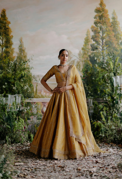 TUSCANY MUSTARD LEHENGA SET