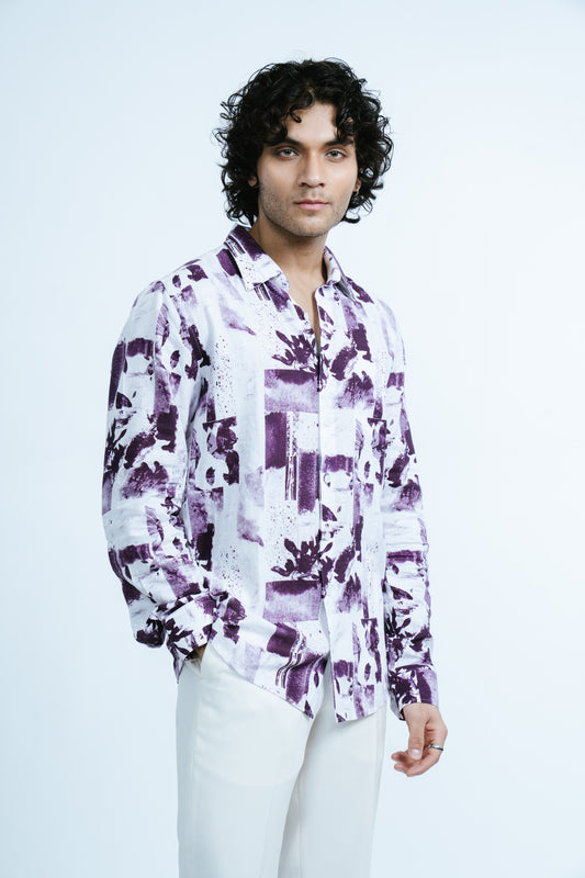 PRINTED LINEN SHIRT