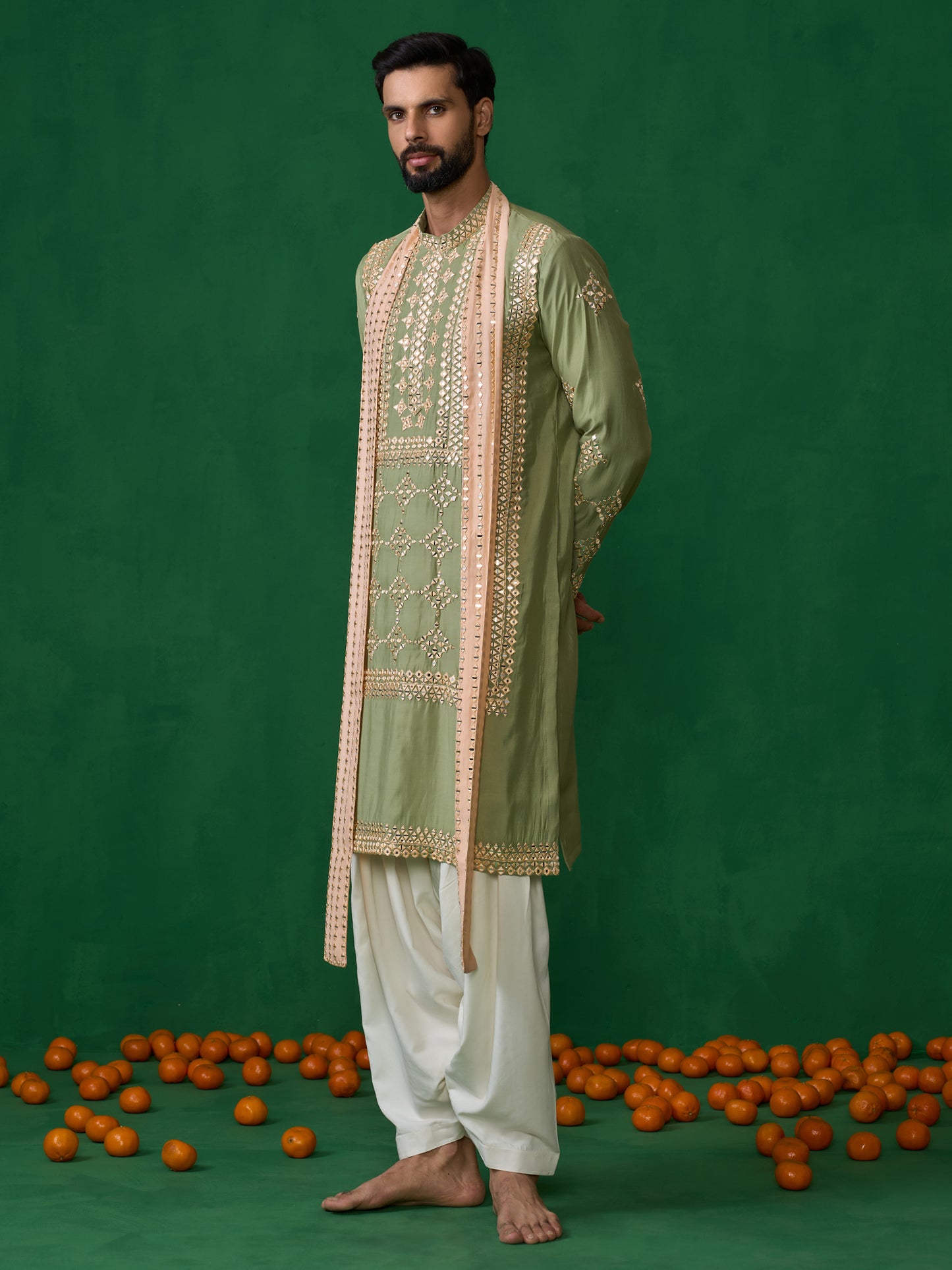 DARPAN GREEN KURTA SET