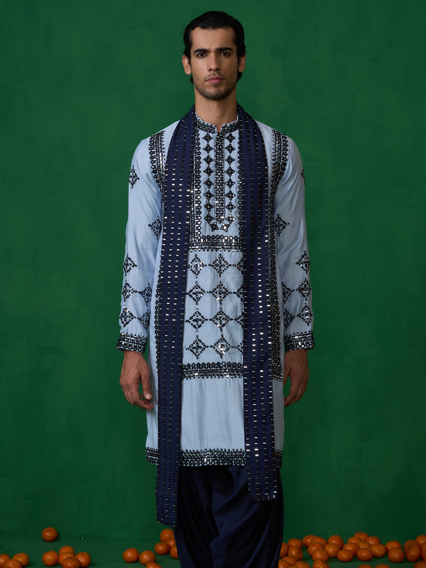 DARPAN SKYBLUE KURTA JACKET SET