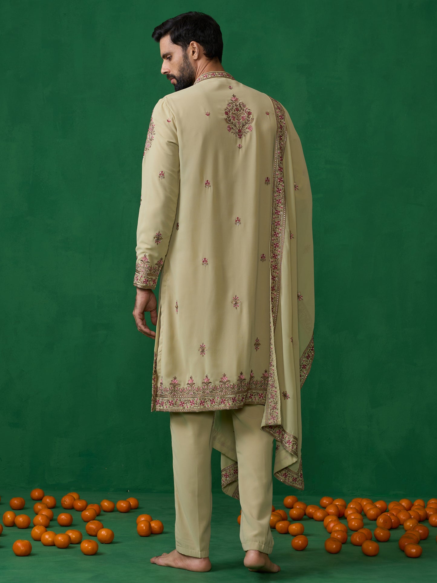 MOTIF GREEN KURTA SET