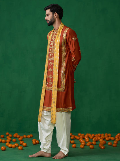 DARPAN ORANGE KURTA SET
