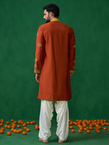 DARPAN ORANGE KURTA SET