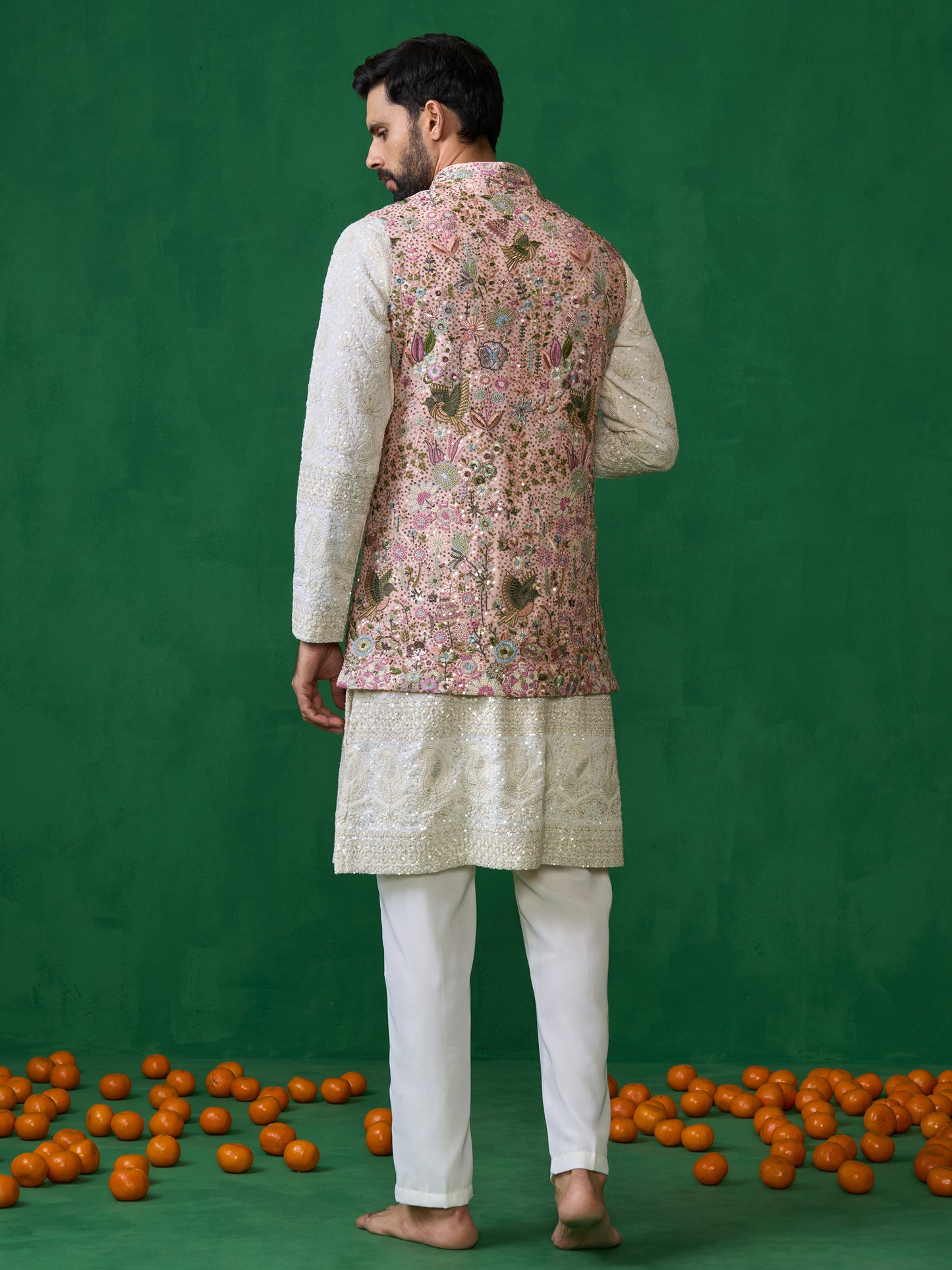 PHOOLPANKH PINK KURTA JACKET SET