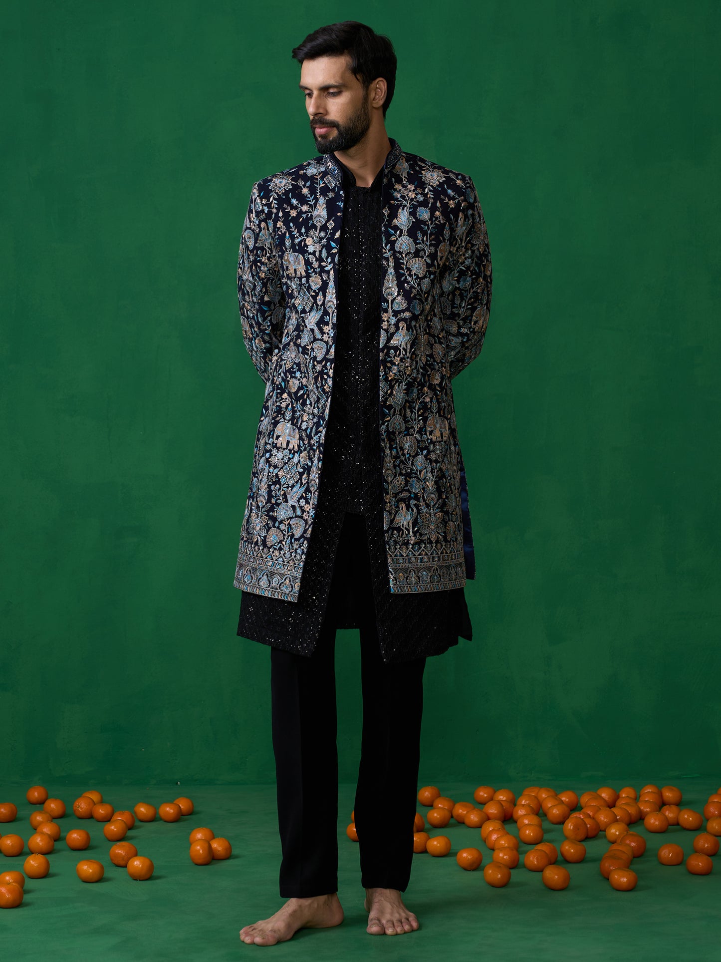 GARDEN NAVY BLUE INDOWESTERN SET