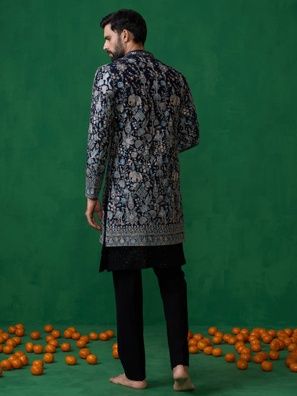 GARDEN NAVY BLUE INDOWESTERN SET