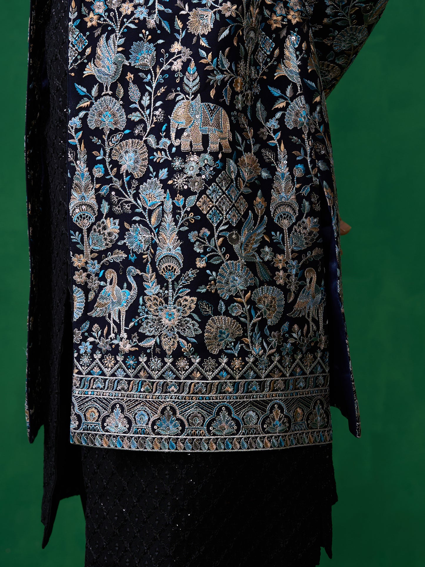 GARDEN NAVY BLUE INDOWESTERN SET