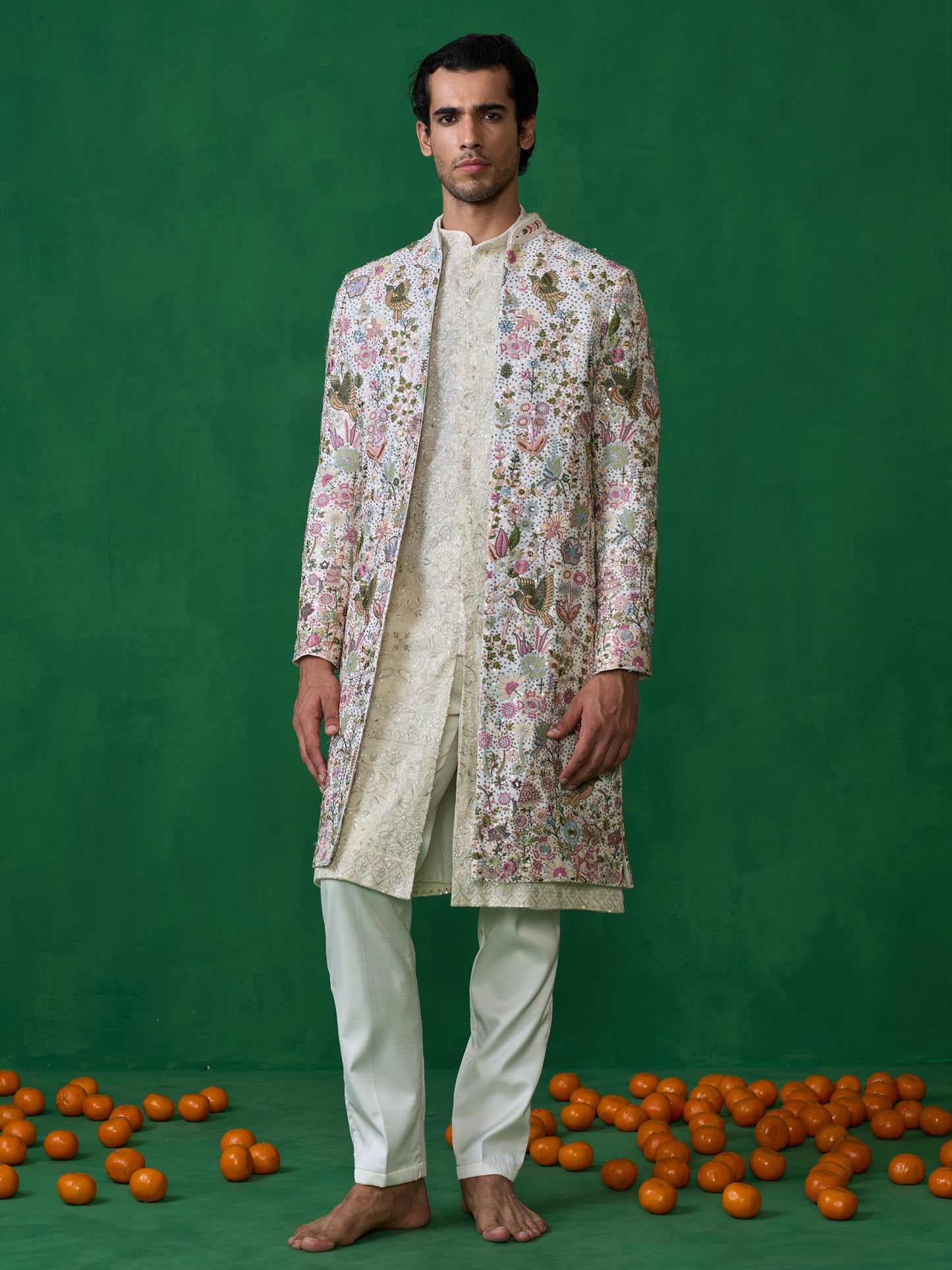 PHOOLPANKH IVORY INDOWESTERN SET