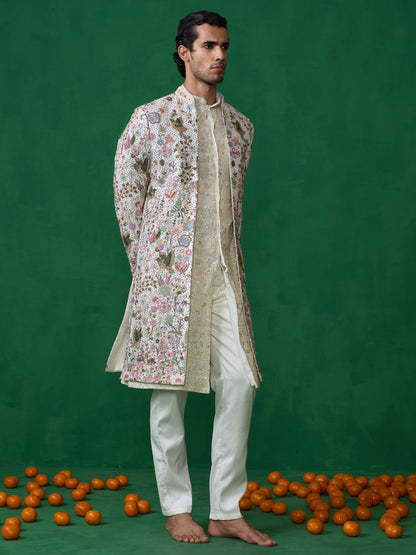 PHOOLPANKH IVORY INDOWESTERN SET