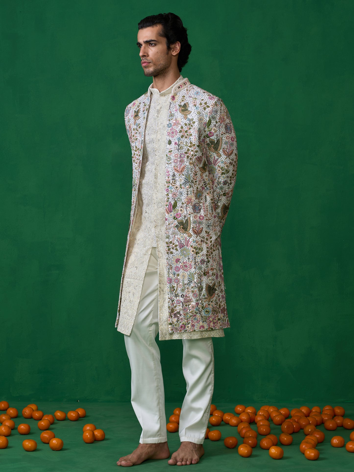 PHOOLPANKH IVORY INDOWESTERN SET