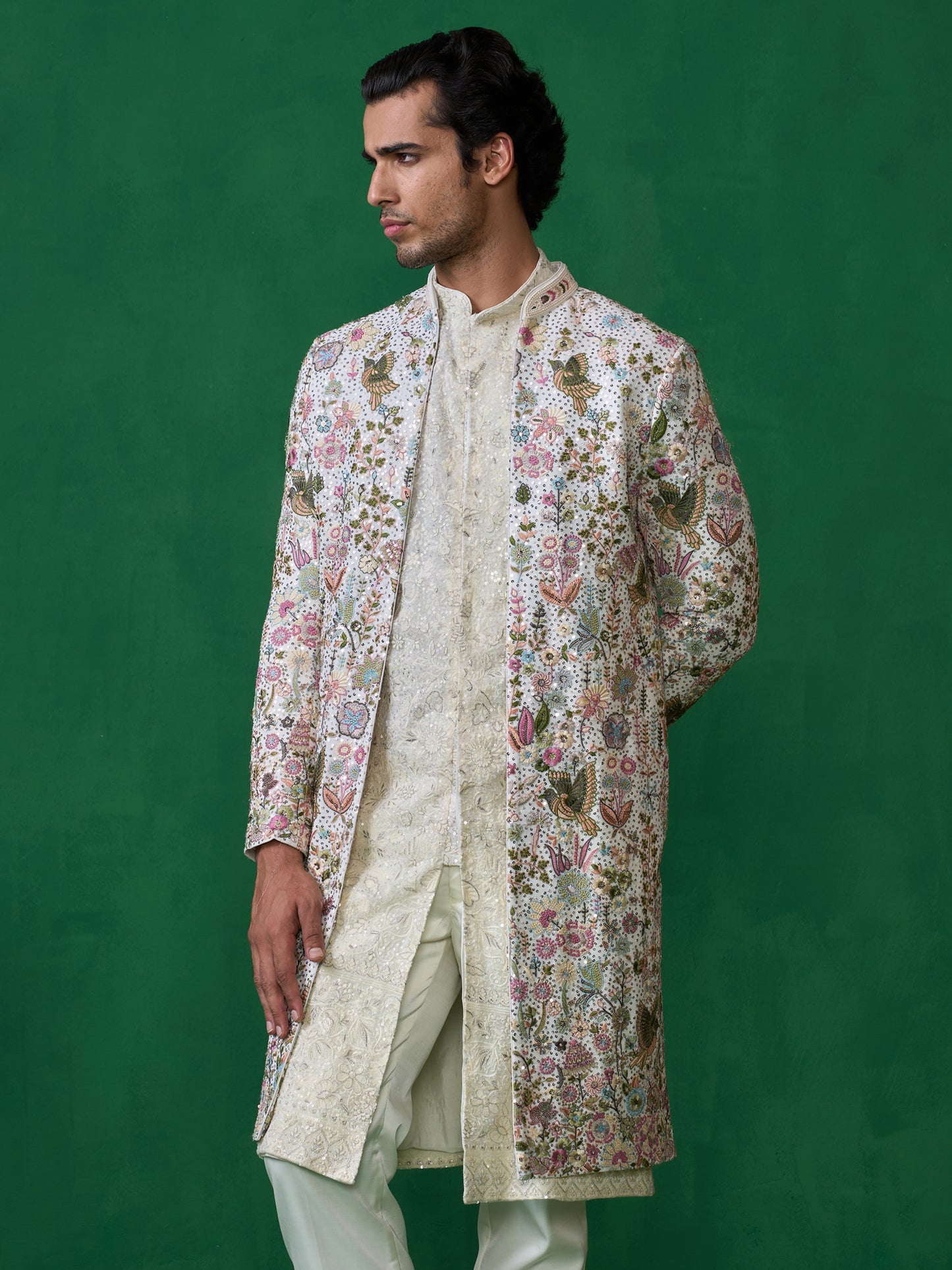 PHOOLPANKH IVORY INDOWESTERN SET